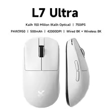 MCHOSE L7 Ultra+ Ultra-Light Tri-Mode Gaming Mouse (PAW3950)