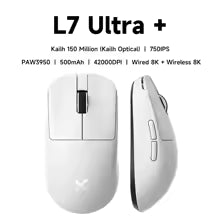MCHOSE L7 Ultra+ Ultra-Light Tri-Mode Gaming Mouse (PAW3950)