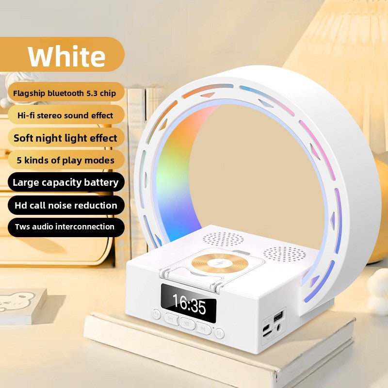 4-in-1 Smart Arc Lamp with Wireless Charger & Bluetooth Speaker