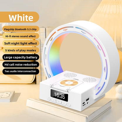 4-in-1 Smart Arc Lamp with Wireless Charger & Bluetooth Speaker