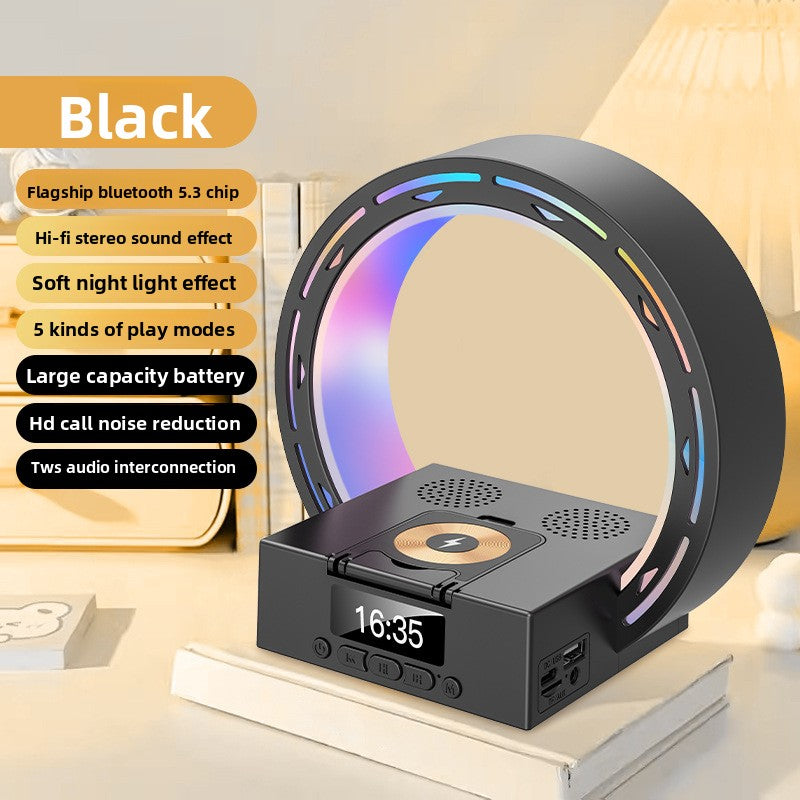 4-in-1 Smart Arc Lamp with Wireless Charger & Bluetooth Speaker